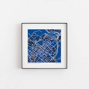 Washington & Lee University - Map Print