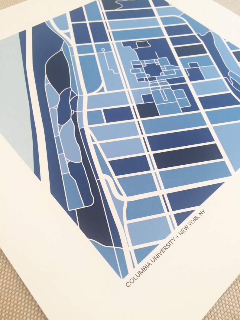 Columbia University Map Print - Etsy
