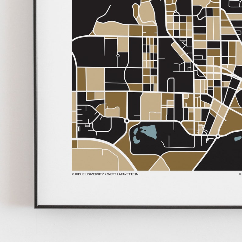 Purdue University Map Print image 2