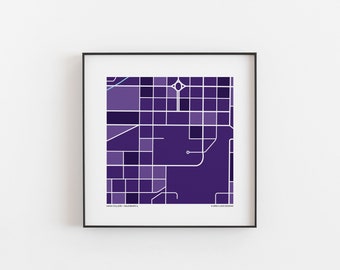 Knox College - Map Print