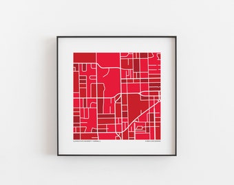Illinois State University - Map Print