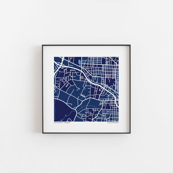 Duke University - Map Print