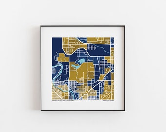 University of Notre Dame - Map Print