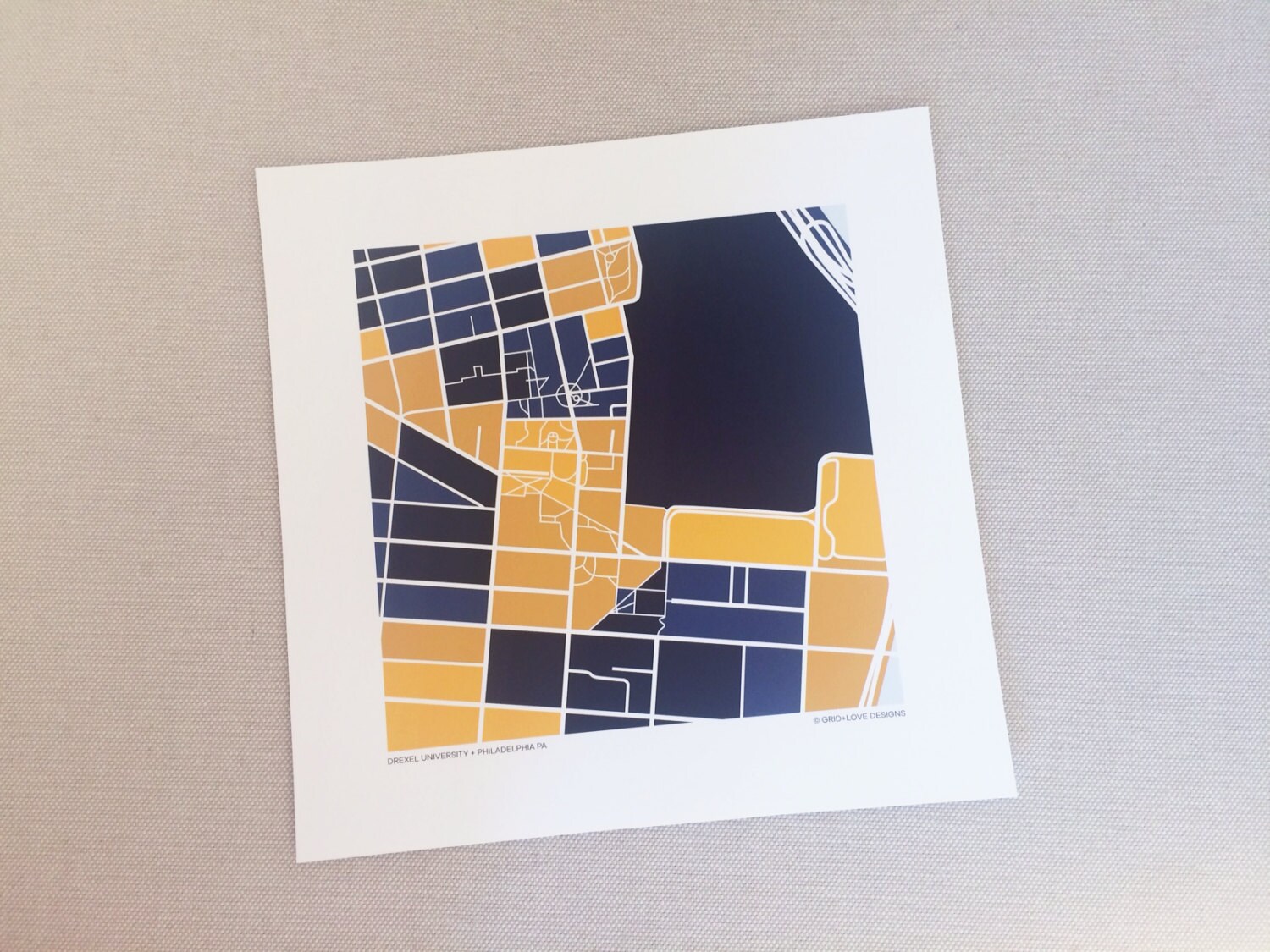 Drexel University Map Print Etsy