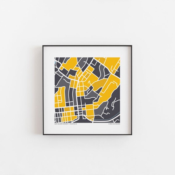 Mary Baldwin University Map Print | Etsy