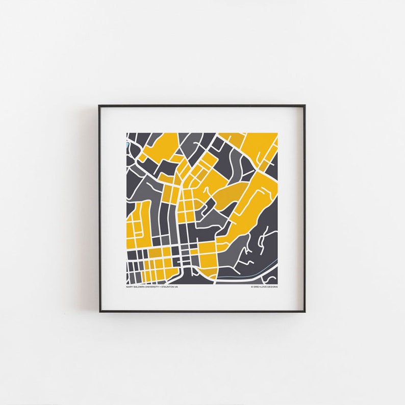 Mary Baldwin University Map Print - Etsy