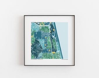 Ponte Vedra Beach FL - Map Print