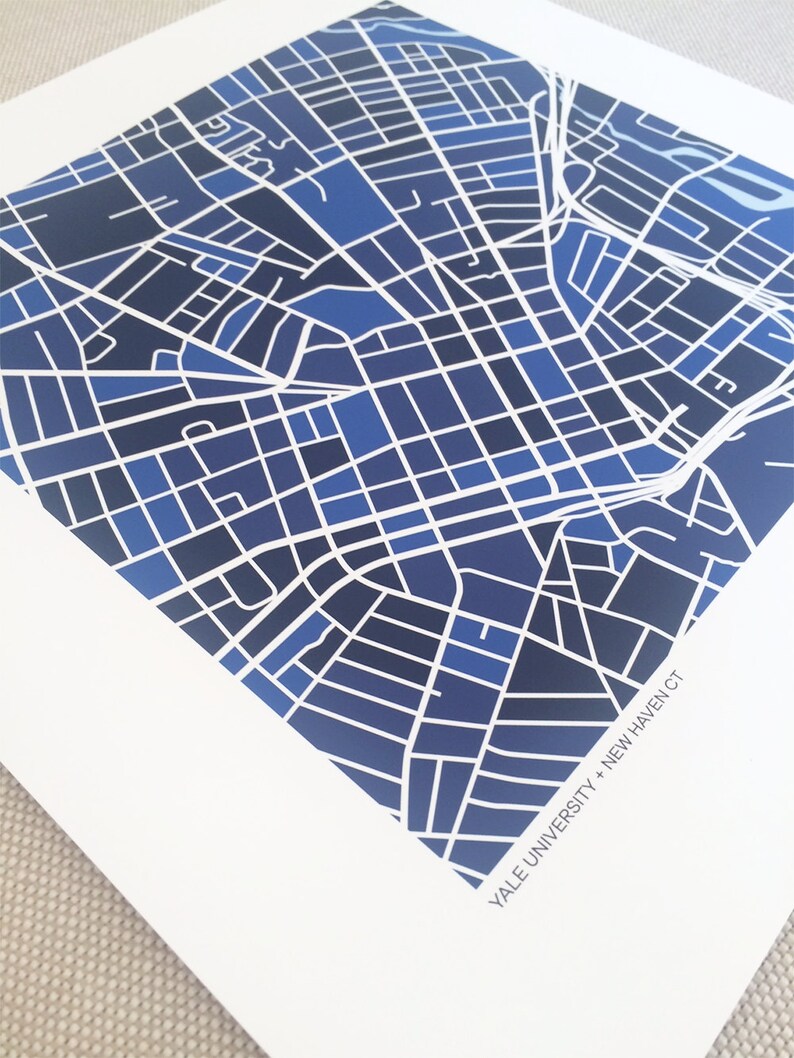 Yale University Map Print | Etsy