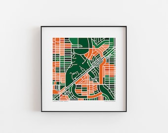 University of Miami - Map Print