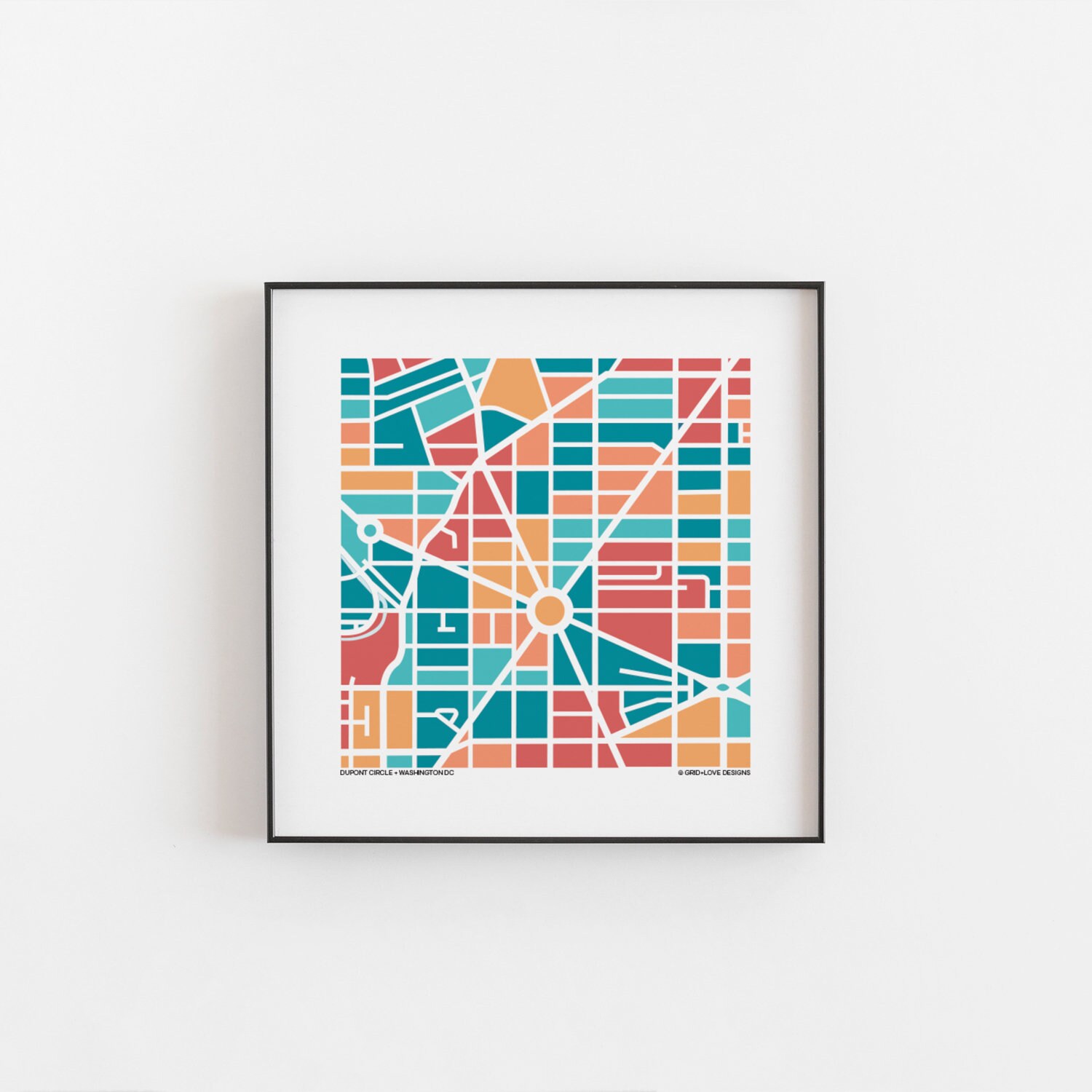 Washington DC Dupont Circle Map Print - Etsy