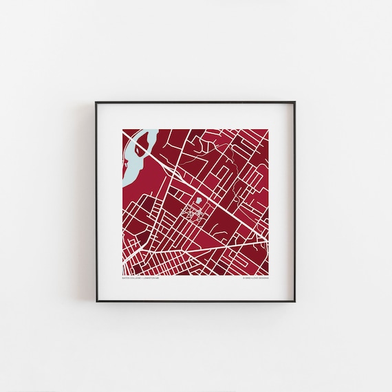 Bates College Map Print - Etsy