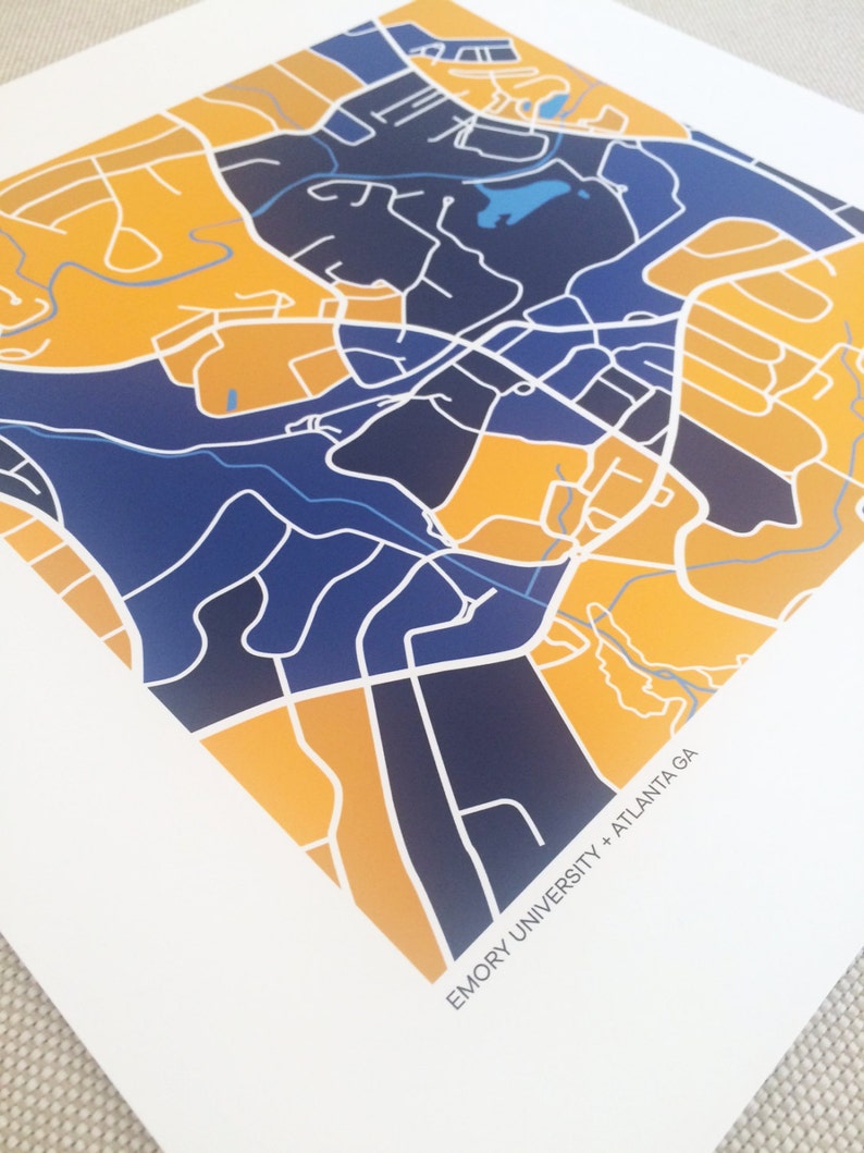 Emory University Map Print | Etsy