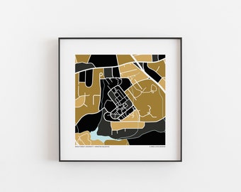 Wake Forest University - Map Print