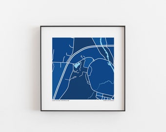 Colby College - Map Print