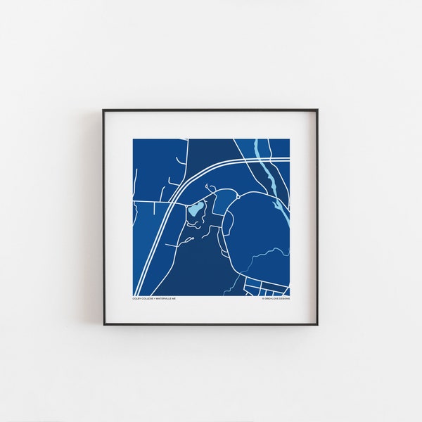 Colby College - Map Print