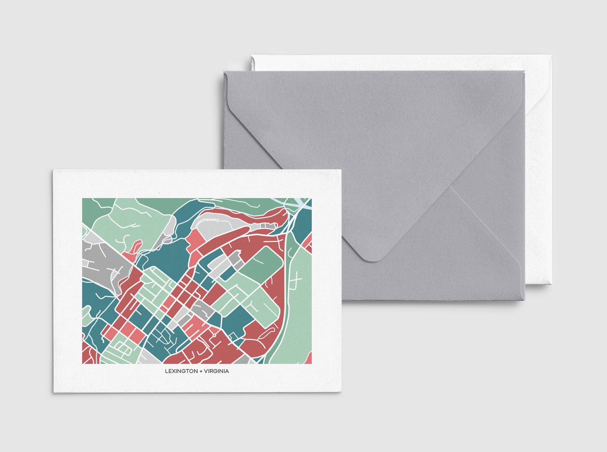 Lexington VA Downtown Map Cards Etsy