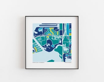 Eckerd College - Map Print