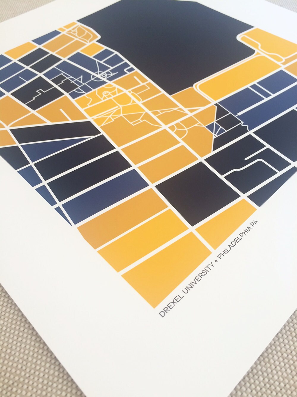 Drexel University Map Print Etsy
