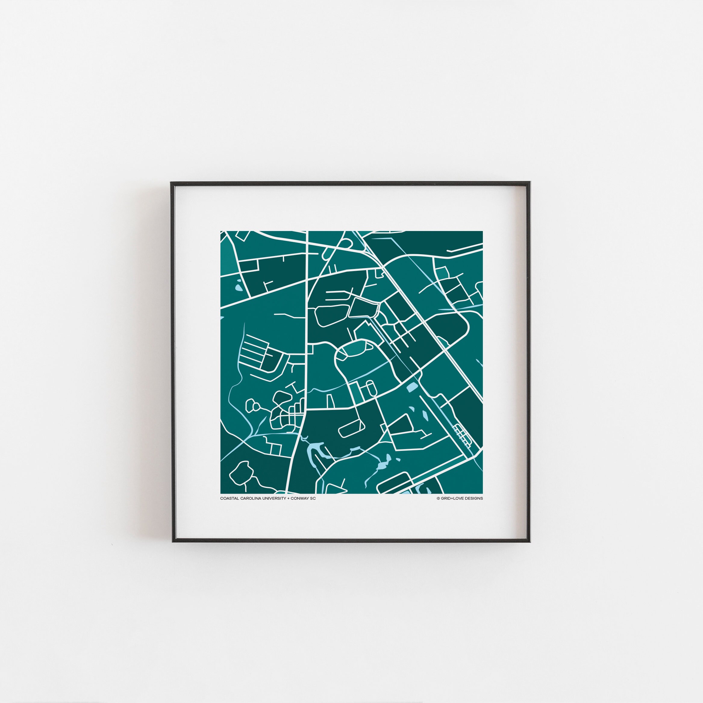 Coastal Carolina University Map Print