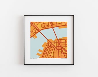 Brooklyn NY - Dumbo - Map Print