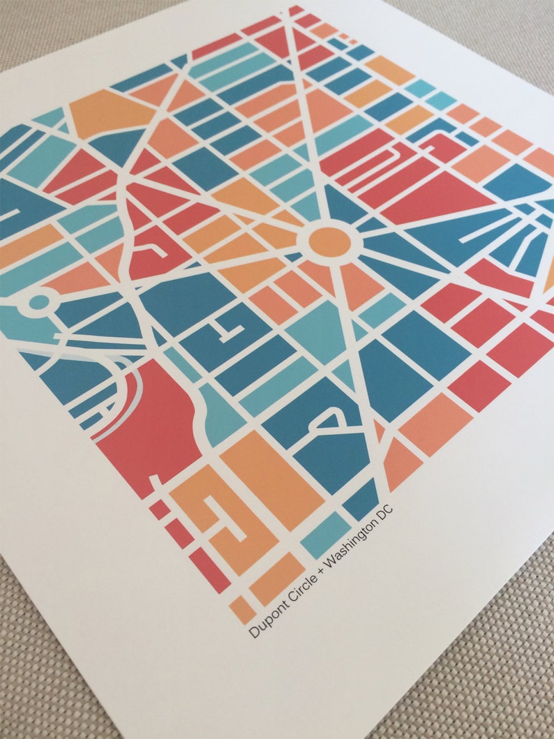 Washington DC Dupont Circle Map Print - Etsy