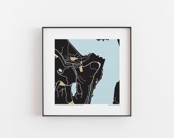 United States Military Academy - West Point - Map Print