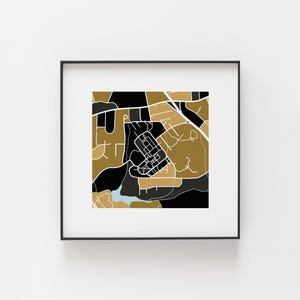 Wake Forest Universität - Karte Print