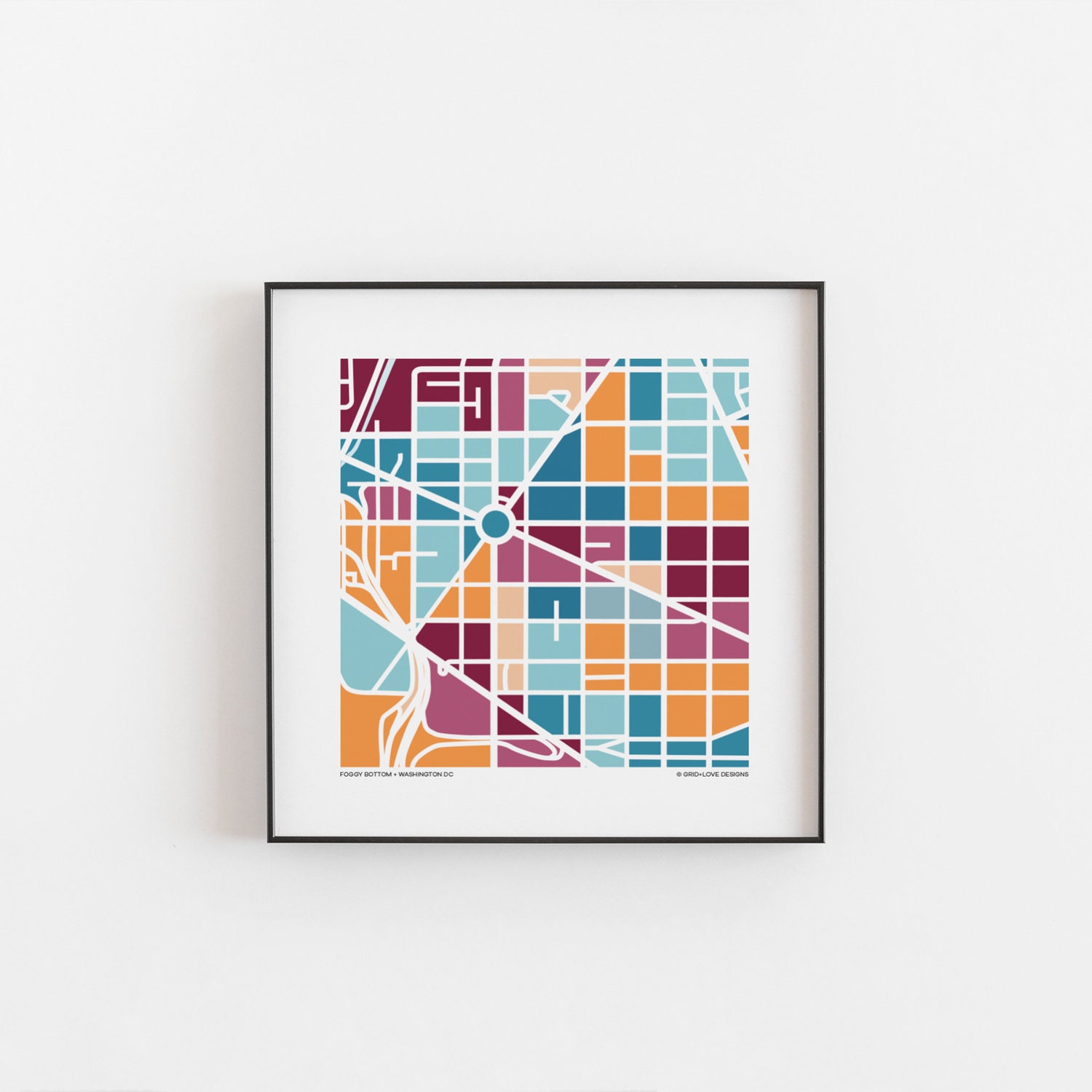 Foggy Bottom DC Map Print Etsy