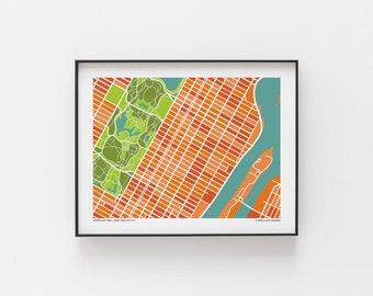 New York City NY - Upper East Side - Map Print