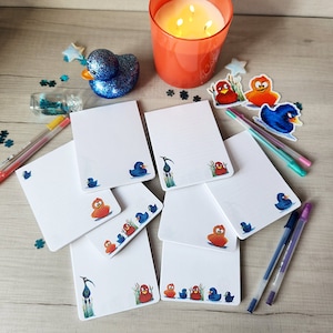 Duck duck duck- Memo pad - 40 pages - 4 unique designs per pad- 4.25&quot;x5.5&quot; - mini notepad, memo pad. Lined & Unlined.