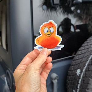 What the? Duck - Duck decal - weatherproof, waterproof vinyl Decal,- 3" decal