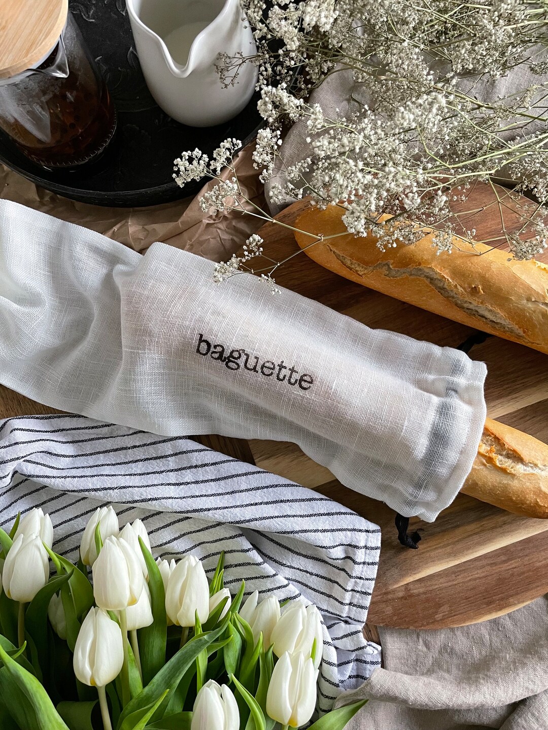 Cotton Bread Bag, Eco Friendly Gift, String Bag, Reusable Bag Etsy