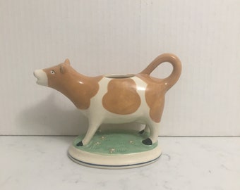 Vintage Pfaltzgraff Cow Cream Pitcher, Vintage Staffordshire-Style Cow Creamer, Vintage Farmhouse Decor, Cow Lover Gift, Circle of Kindness