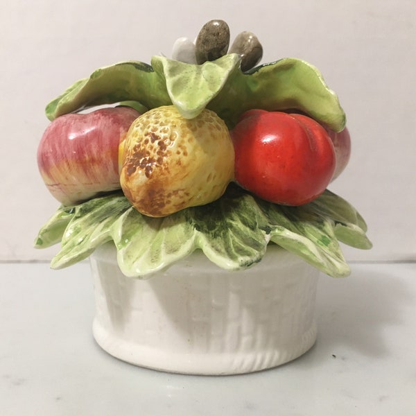 Vintage Ceramic Topiary Fruit and Vegetables, Vintage Fruit Sculpture, Vintage Vegetable Sculpture, Vintage Topiary Statue, Fruit Topiary