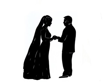 11x14 Wedding Silhouette