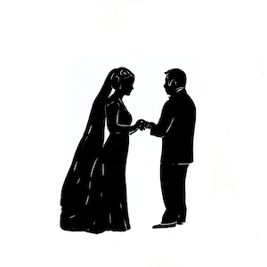 11x14 Wedding Silhouette