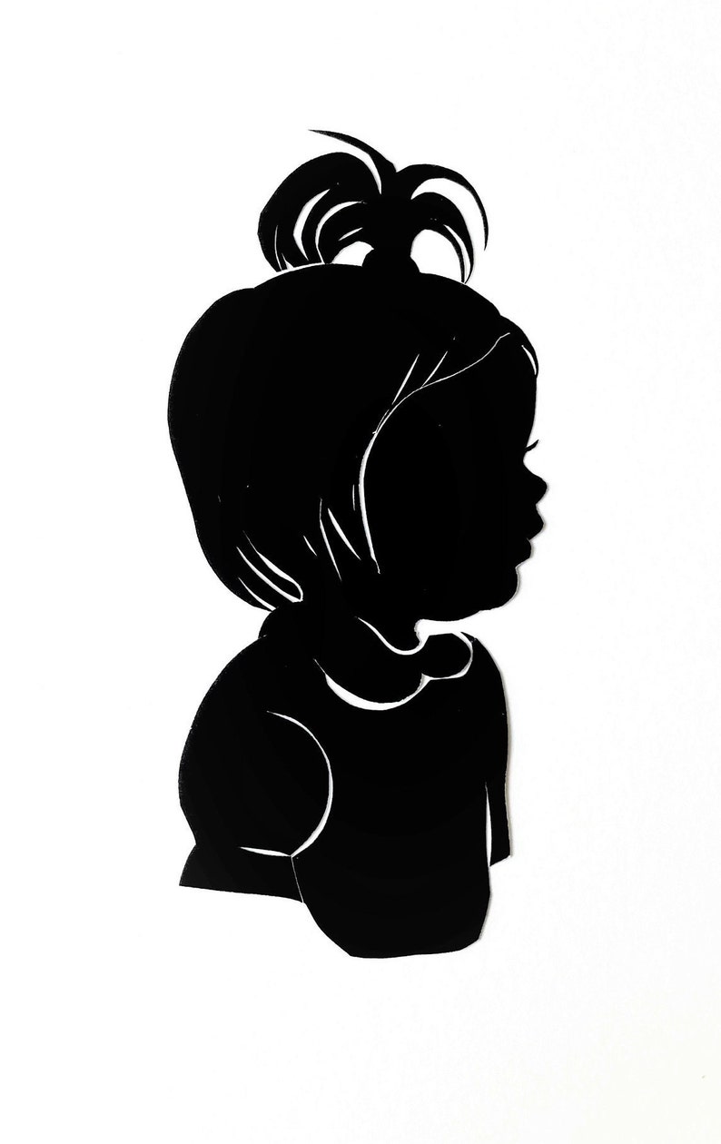 Custom Silhouette Portrait / One 5x7 Etsy