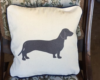 Dachshund 12x12 pillow with insert