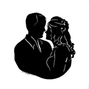 11x14 Silhouette   / wedding silhouette