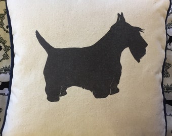 Scottie 12x12 pillow with insert