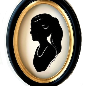 5x7 Black Oval Wood Silhouette Frame image 10