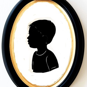 5x7 Black Oval Wood Silhouette Frame image 7