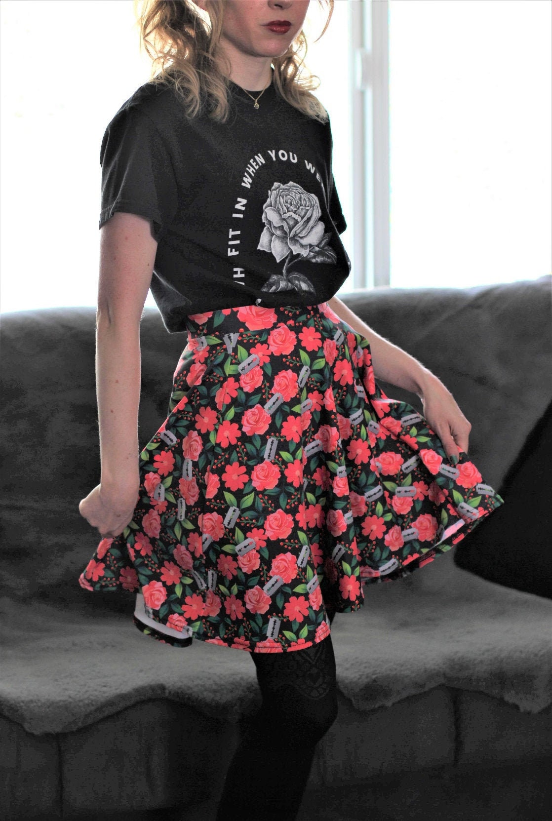 Buy Coquette Clothing, Princesscore Skater Skirt, Hyper Feminine Floral  Rose Skirt, Cottagecore Clothing, Fairycore Clothing, Coquette Online in  India - Etsy