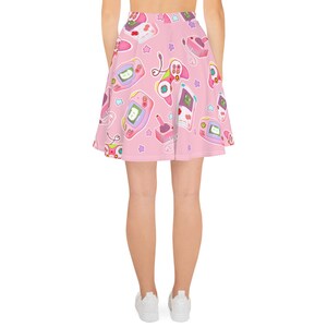 Kawaii Gamer Girl Skater Skirt Pastel Pink Fairy Kei Cute - Etsy