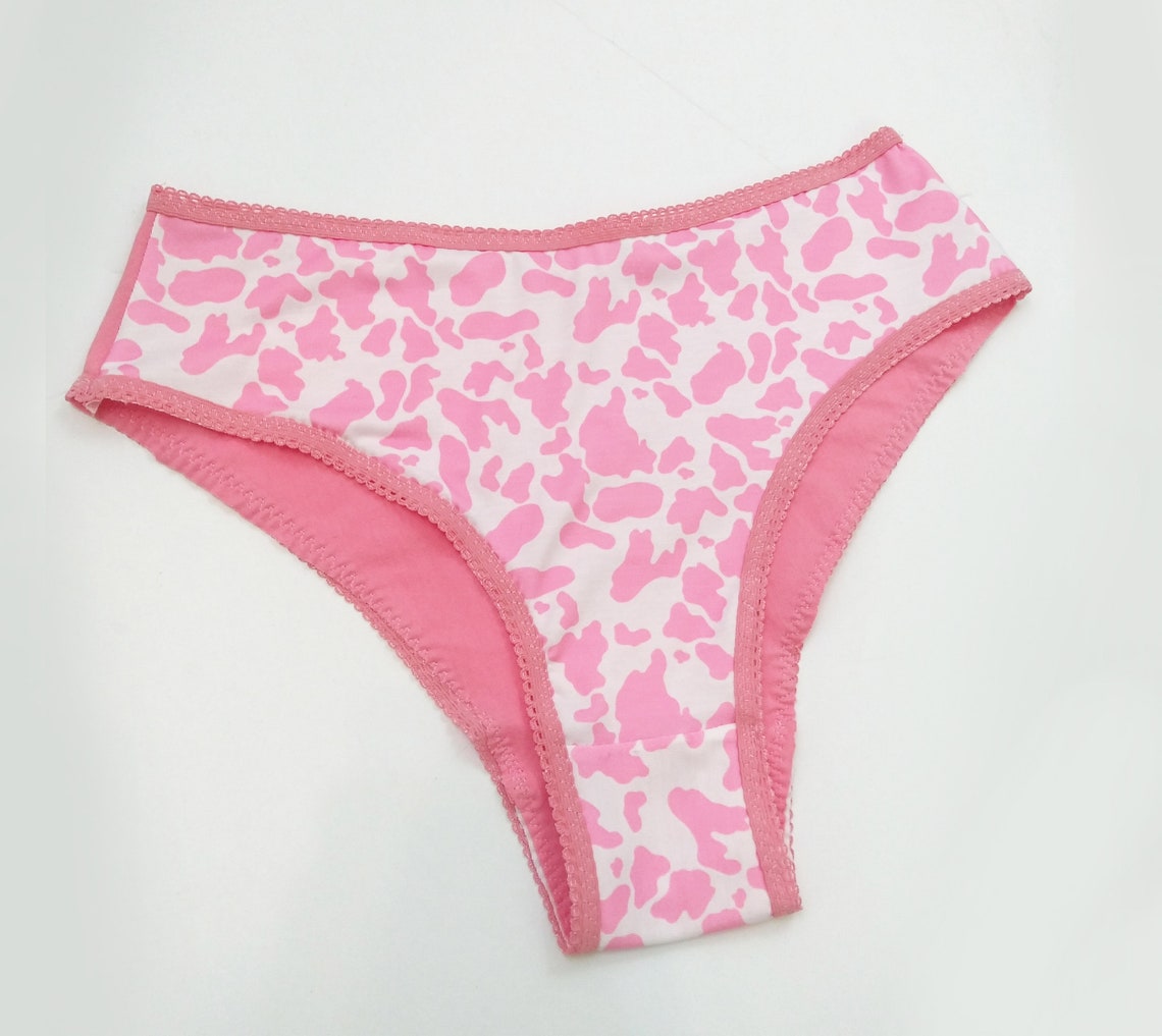 Cottagecore Cow Panties Strawberry Cow Kawaii With Pink Back - Etsy Canada