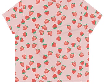 Kawaii Strawberry Shirt Pastel Pink 