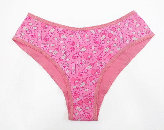 Pink Menhera Panties Medikawaii Print Underwear for Women