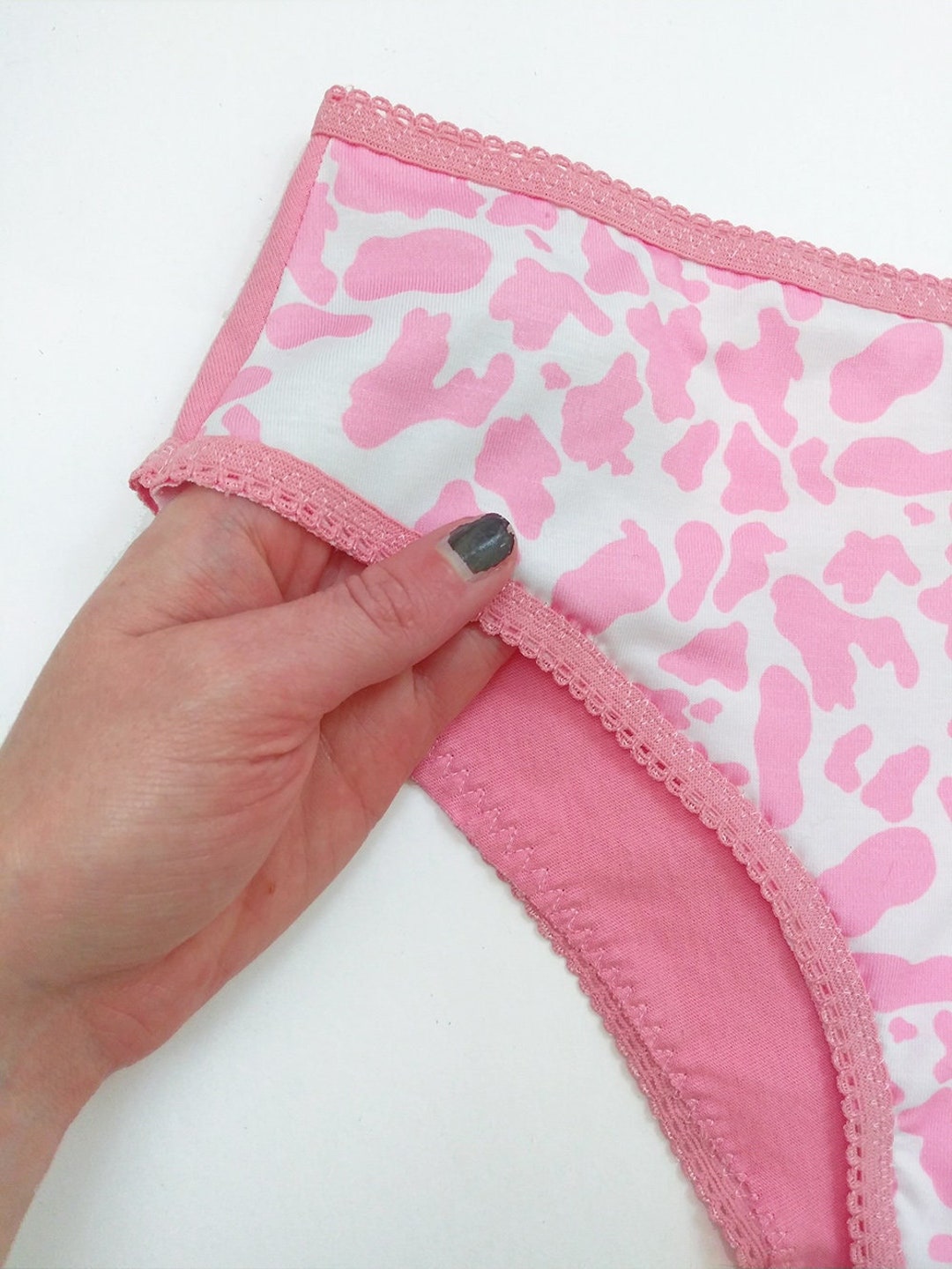 Cottagecore Cow Panties Strawberry Cow Kawaii With Pink Back Underwear cottagecore-cow-panties-strawberry-cow-kawaii-with-pink-back-underwear