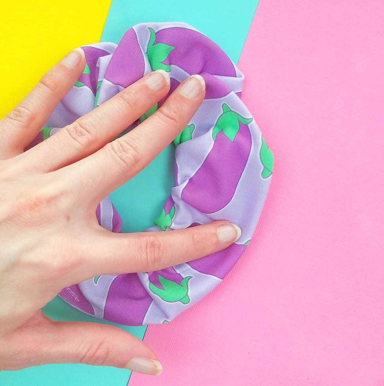 Purple Eggplant Hair Accessories Scrunchie Cute Lolita Design Etsy