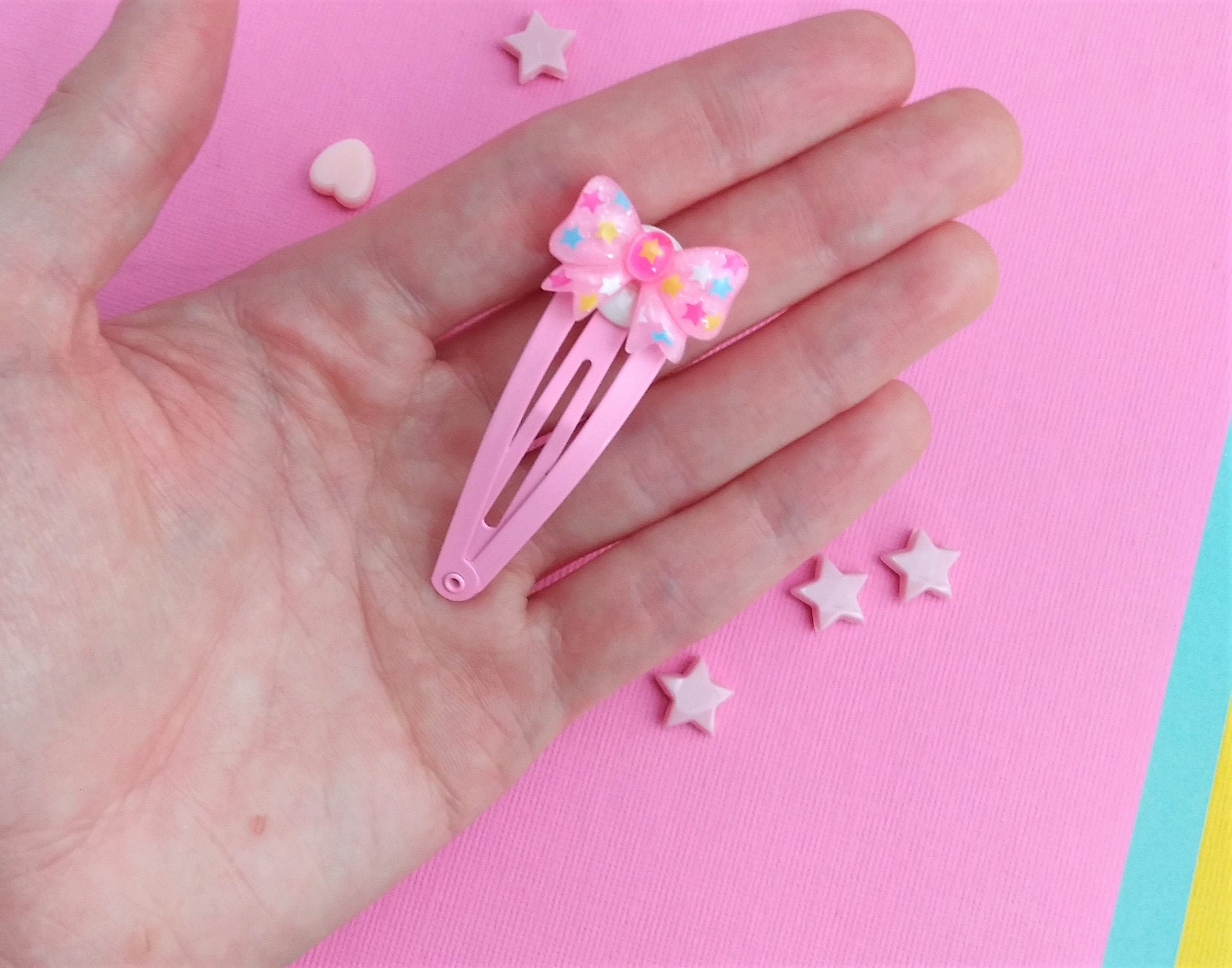 Pink Bow Hair Clip Kawaii Cute Fairy Kei Hair Accessories Etsy